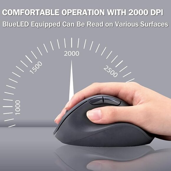 Elecom EX-G Pro Ergonomic Bluetooth Mouse (Black) - Picture 5 of 13